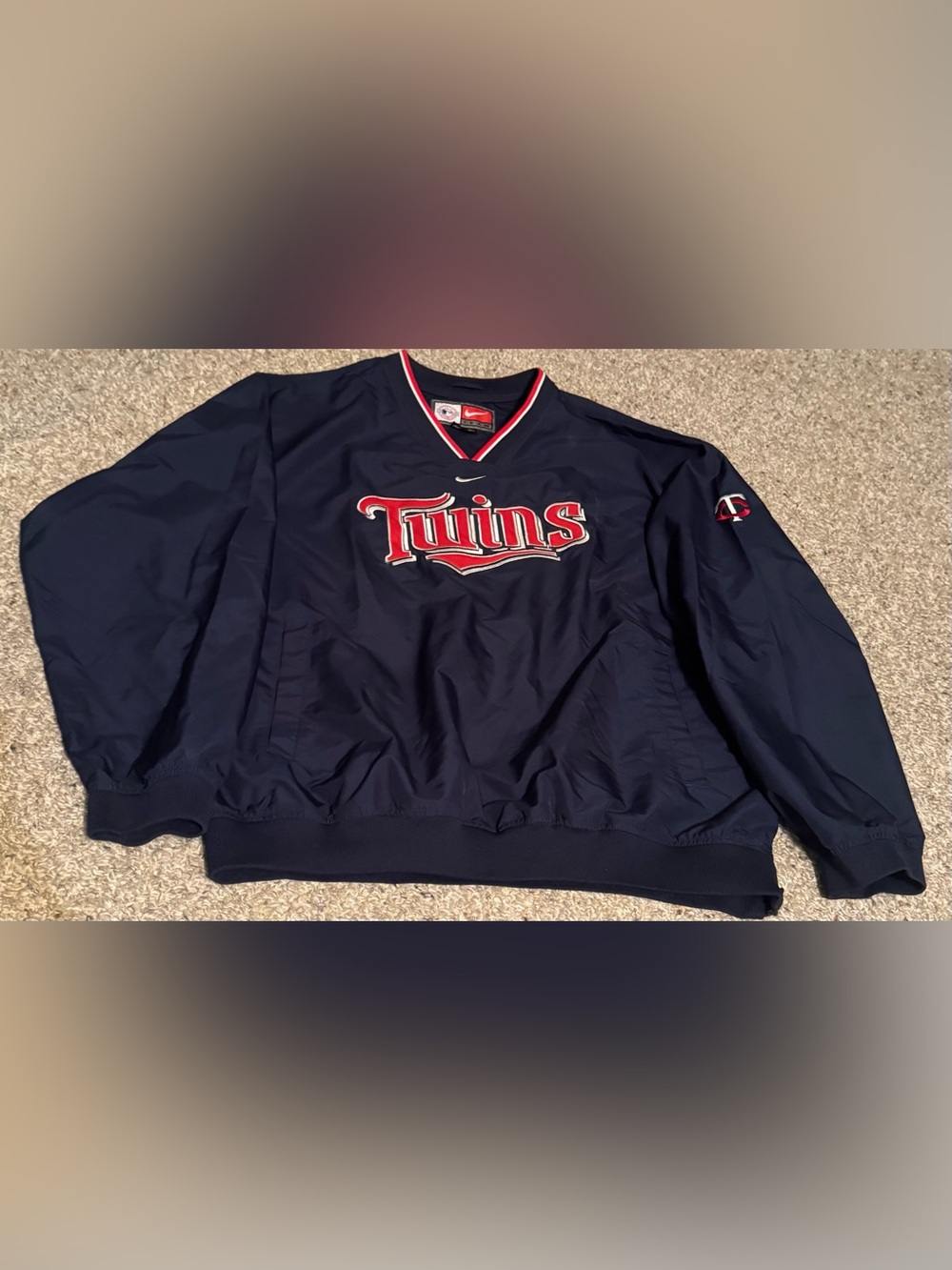 Vintage Nike MLB Minnesota Twins Jacket Center Swoosh Pullover Windbreaker